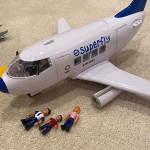 Lots of airplane toys